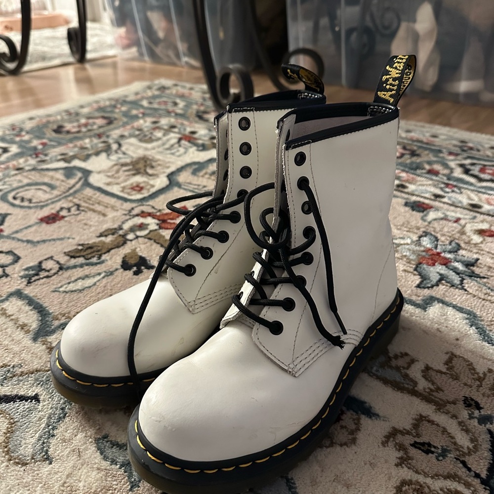Dr. Martens White Combat Boots
